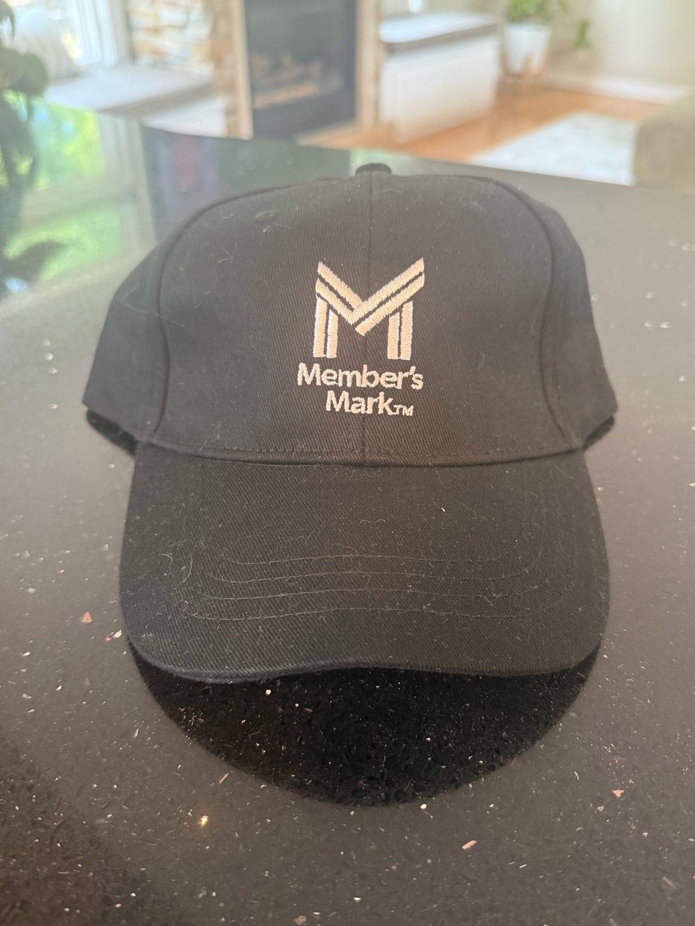 Member's Mark Black Logo Baseball Style Hat